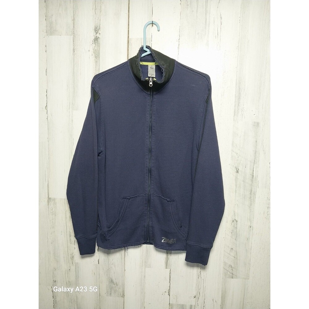Zumba Wear Mr. Right Navy Blue Full Zip Sweatshirt Jacket Size Medium